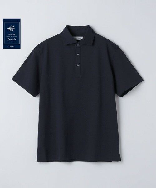 SHIPS / シップス ポロシャツ | SHIPS:〈FUNCTION〉I Cotoni di Albini ショート スリーブ ポロシャツ（ネイビー）