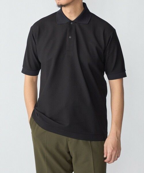 SHIPS / シップス Tシャツ | SHIPS:〈洗濯機可能〉FIELD SENSOR(R) ショート スリーブ ポロシャツ(セットアップ対応)（ブラック）