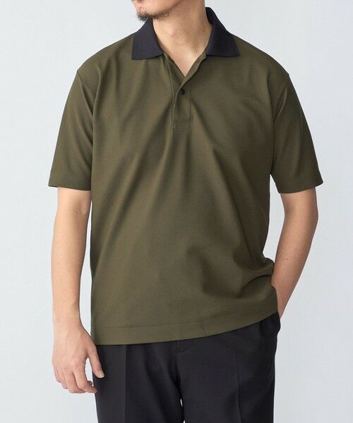 SHIPS / シップス Tシャツ | SHIPS:〈洗濯機可能〉FIELD SENSOR(R) ショート スリーブ ポロシャツ(セットアップ対応)（オリーブ）