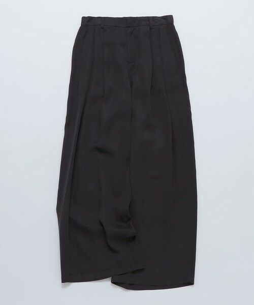 SHIPS / シップス その他パンツ | AMOMENTO: CUPRO 2TUCK WIDE PANTS（ブラック）