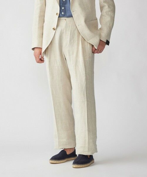 SHIPS / シップス スラックス・ドレスパンツ | 【SHIPS別注】Errico Formicola: サルトリアル リネン バスケット スラックス（ナチュラル）