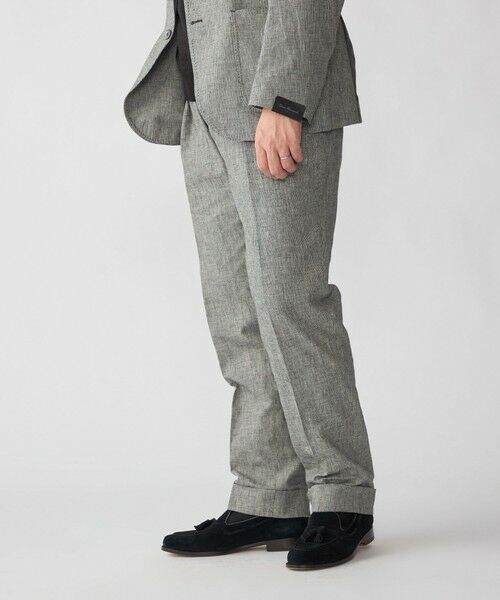 SHIPS / シップス スラックス・ドレスパンツ | Errico Formicola: VITO リネン コットン ハウンドトゥース スラックス | 詳細1