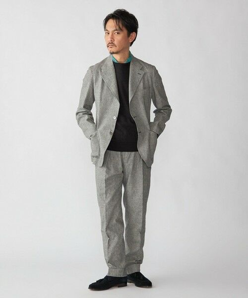 SHIPS / シップス スラックス・ドレスパンツ | Errico Formicola: VITO リネン コットン ハウンドトゥース スラックス | 詳細4