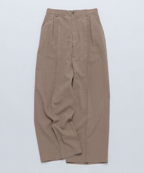 SHIPS / シップス スラックス・ドレスパンツ | 【WEB限定】SHIPS: リネン ライク ワイドスラックス（キャメル）