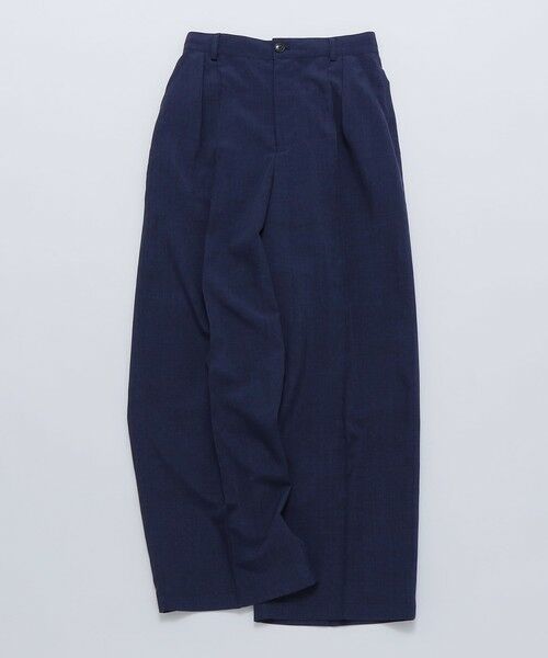 SHIPS / シップス スラックス・ドレスパンツ | 【WEB限定】SHIPS: リネン ライク ワイドスラックス（ネイビー）