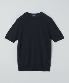 SHIPS / シップス Tシャツ | Drumohr: リネン コットン ガーメントダイ クルーネック ニット Tシャツ