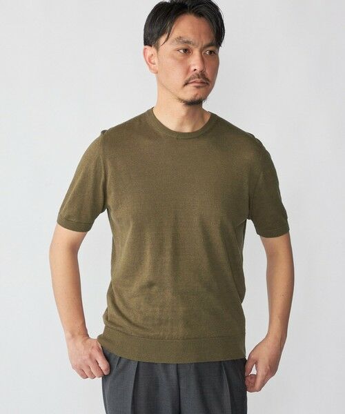 SHIPS / シップス Tシャツ | Drumohr: リネン コットン ガーメントダイ クルーネック ニット Tシャツ | 詳細2