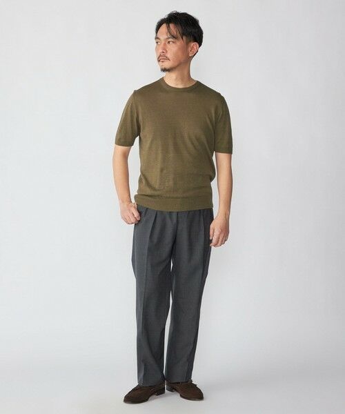 SHIPS / シップス Tシャツ | Drumohr: リネン コットン ガーメントダイ クルーネック ニット Tシャツ | 詳細3