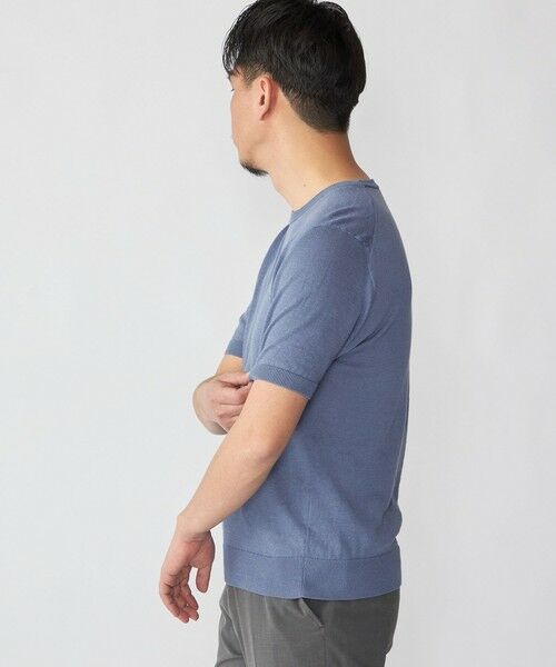 SHIPS / シップス Tシャツ | Drumohr: リネン コットン ガーメントダイ クルーネック ニット Tシャツ | 詳細6