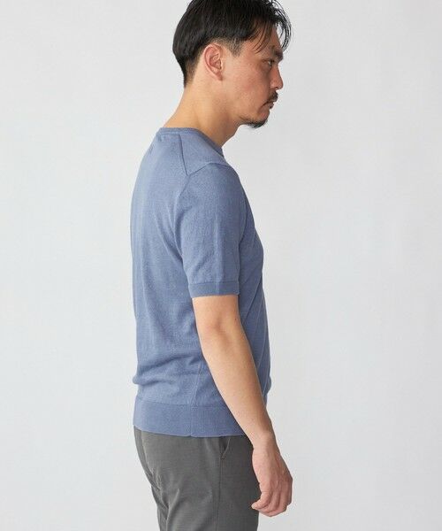 SHIPS / シップス Tシャツ | Drumohr: リネン コットン ガーメントダイ クルーネック ニット Tシャツ | 詳細8