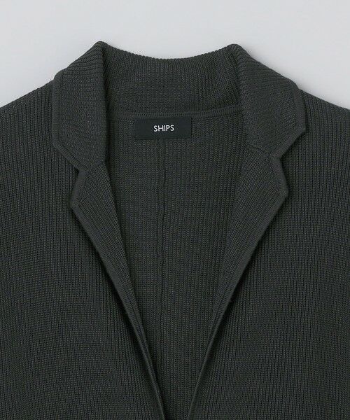 SHIPS / シップス テーラードジャケット | SHIPS:〈接触冷感/ 手洗い可能〉 リネン クール ニット ジャケット | 詳細3