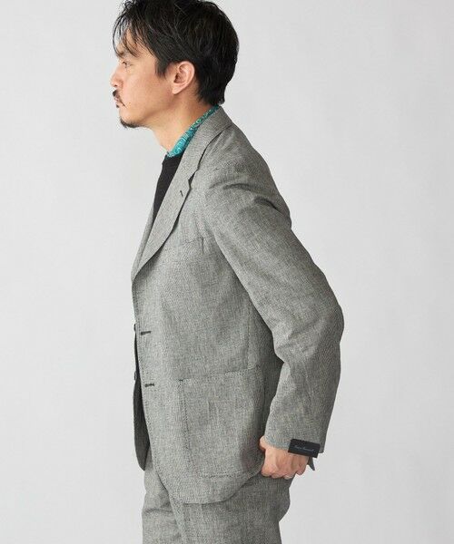 SHIPS / シップス テーラードジャケット | 【SHIPS別注】Errico Formicola: リネン コットン ハウンドトゥース ジャケット | 詳細1