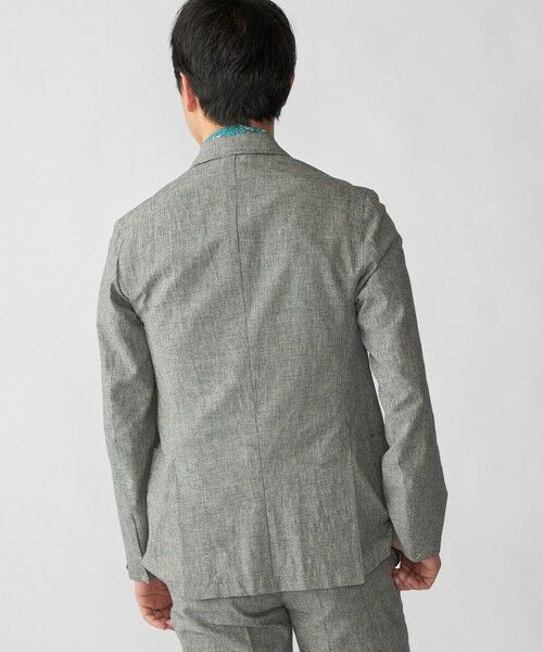 SHIPS / シップス テーラードジャケット | 【SHIPS別注】Errico Formicola: リネン コットン ハウンドトゥース ジャケット | 詳細2