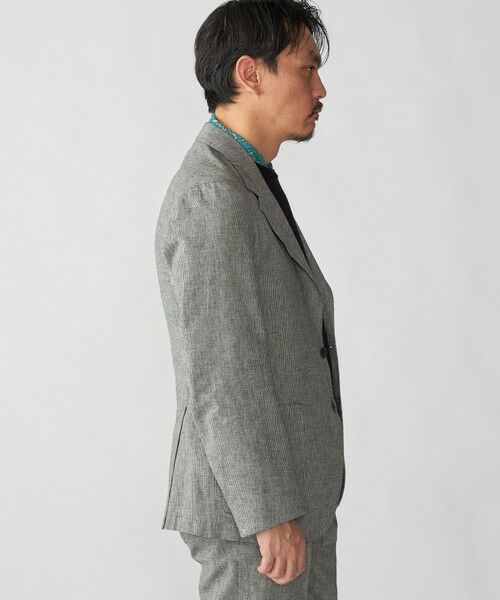 SHIPS / シップス テーラードジャケット | 【SHIPS別注】Errico Formicola: リネン コットン ハウンドトゥース ジャケット | 詳細3