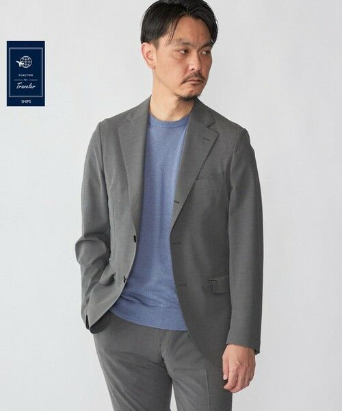 SHIPS / シップス テーラードジャケット | SHIPS:〈FUNCTION〉ライト アンストラクチャード ジャケット(セットアップ対応)（ダークグレー）