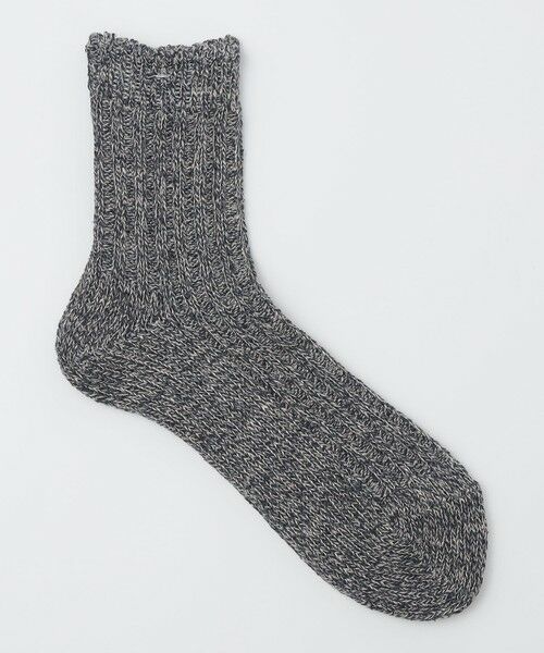 SHIPS / シップス ソックス | ANONYMOUS: ヘンプ シルク ハーフ ソックス（ネイビー）