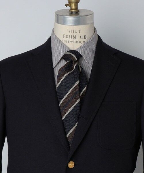 SHIPS / シップス ネクタイ | Puccini: グレナディン ストライプ ネクタイ（ネイビー）