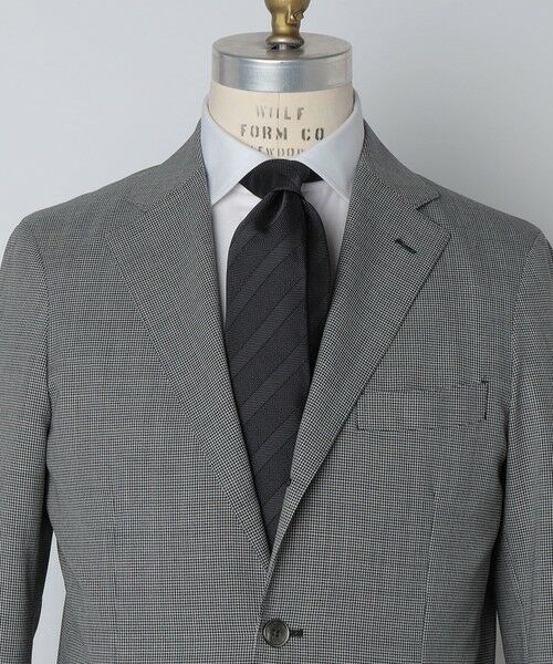 SHIPS / シップス ネクタイ | Puccini: ガルザ ストライプ ネクタイ（ダークグレー）