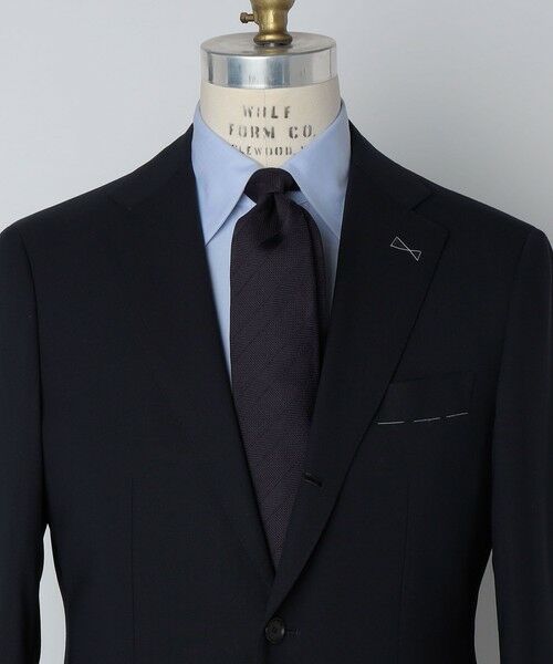 SHIPS / シップス ネクタイ | Puccini: ガルザ ストライプ ネクタイ（ネイビー）