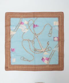 SHIPS / シップス バンダナ・スカーフ | Vincenzo Miozza: コットン リネン アンカー モチーフ スカーフ