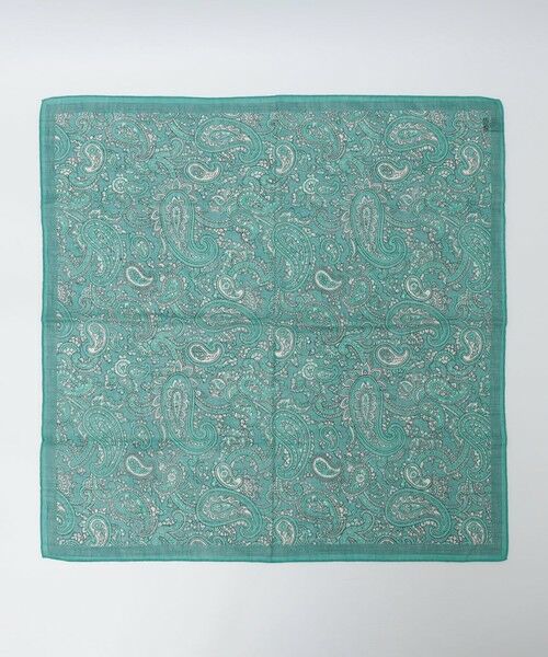 SHIPS / シップス バンダナ・スカーフ | Vincenzo Miozza: コットン リネン ペイズリー スカーフ（ライム）