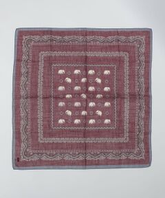 SHIPS / シップス バンダナ・スカーフ | Vincenzo Miozza: コットン リネン エレファント モチーフ バンダナ