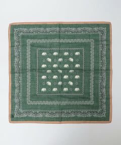 SHIPS / シップス バンダナ・スカーフ | Vincenzo Miozza: コットン リネン エレファント モチーフ バンダナ