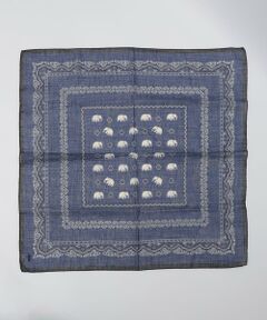 SHIPS / シップス バンダナ・スカーフ | Vincenzo Miozza: コットン リネン エレファント モチーフ バンダナ