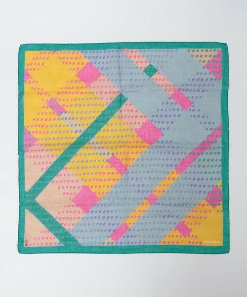 SHIPS / シップス バンダナ・スカーフ | Vincenzo Miozza: コットン リネン チェック スカーフ（ライトブルー）