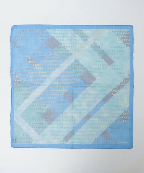 SHIPS / シップス バンダナ・スカーフ | Vincenzo Miozza: コットン リネン チェック スカーフ（ロイヤルブルー）