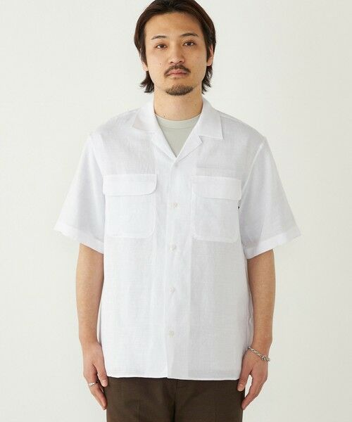 SHIPS / シップス シャツ・ブラウス | SHIPS Colors:ラミー 100% オープンカラー ショートスリーブ シャツ | 詳細3