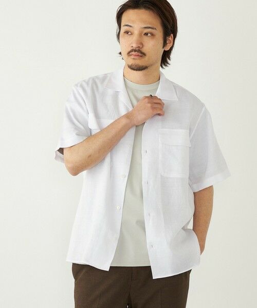 SHIPS / シップス シャツ・ブラウス | SHIPS Colors:ラミー 100% オープンカラー ショートスリーブ シャツ | 詳細7
