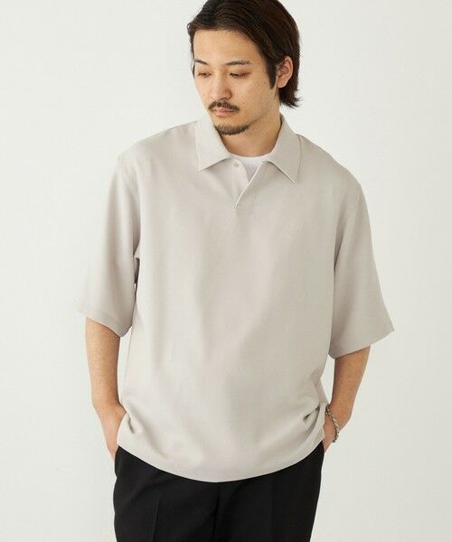 SHIPS / シップス ポロシャツ | 《予約》SHIPS Colors:〈吸水速乾〉マルチファンクション ジョーゼット ポロシャツ◆（ライトグレー）