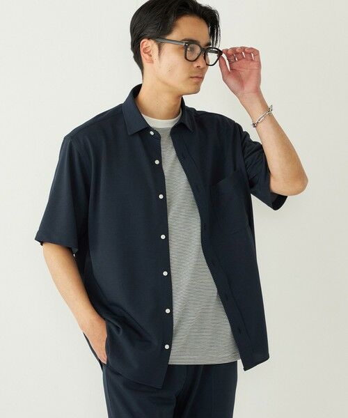 SHIPS / シップス シャツ・ブラウス | 《予約》SHIPS Colors:〈吸水速乾・洗濯機可能〉シアー カノコ ショートスリーブ シャツ◆（ネイビー）