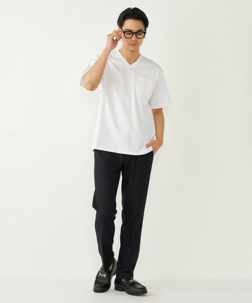 SHIPS / シップス Tシャツ | SHIPS Colors:〈抗菌防臭・接触冷感・UVカット〉シルケット コットン Vネック T◇ | 詳細8
