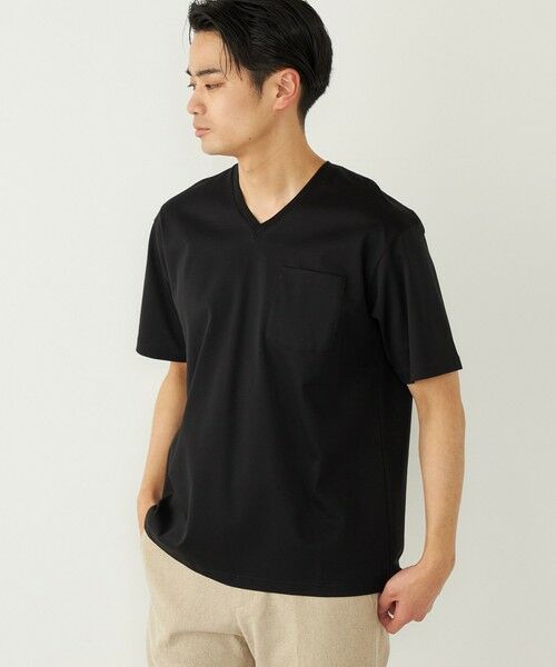 SHIPS / シップス Tシャツ | SHIPS Colors:〈抗菌防臭・接触冷感・UVカット〉シルケット コットン Vネック T◇ | 詳細30