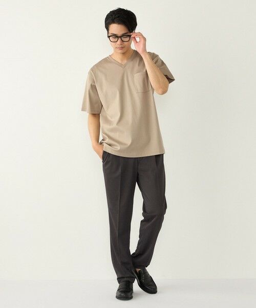 SHIPS / シップス Tシャツ | SHIPS Colors:〈抗菌防臭・接触冷感・UVカット〉シルケット コットン Vネック T◇ | 詳細28