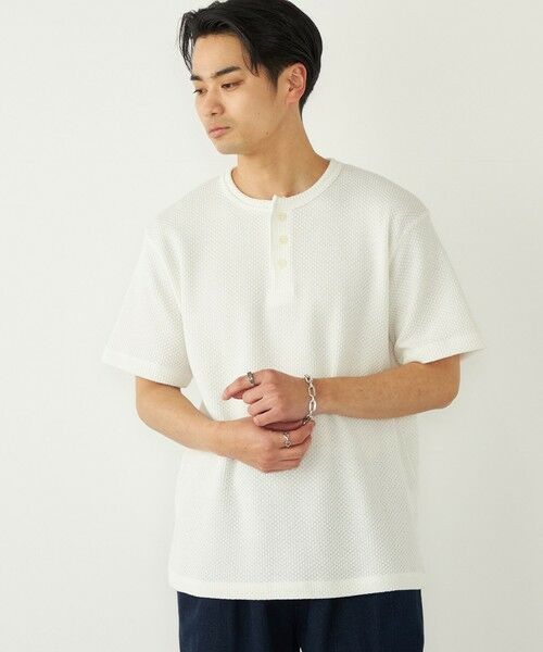SHIPS / シップス Tシャツ | 《予約》SHIPS Colors:ローゲージ カノコ ヘンリーネック Tシャツ◆ | 詳細10