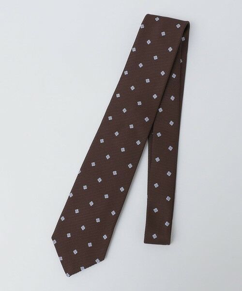 SHIPS / シップス ネクタイ | SHIPS Colors:日本製 シルク 小紋柄 ネクタイ（ブラウン）