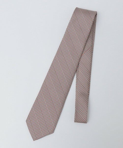 SHIPS / シップス ネクタイ | SHIPS Colors:日本製 シルク チェック柄 ネクタイ（オレンジ系）