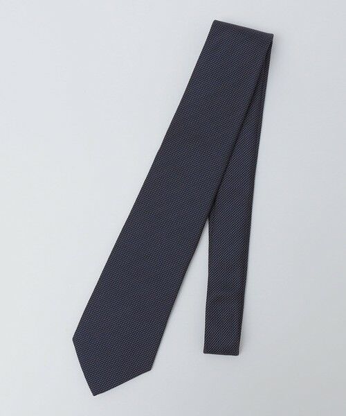 SHIPS / シップス ネクタイ | SHIPS Colors:日本製 シルク ヘリンボーン柄 ネクタイ（ネイビー）