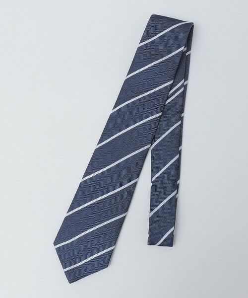 SHIPS / シップス ネクタイ | SHIPS Colors:日本製 シルク ストライプ ネクタイ（ライトグレー）