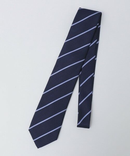 SHIPS / シップス ネクタイ | SHIPS Colors:日本製 シルク ストライプ ネクタイ（ネイビー）
