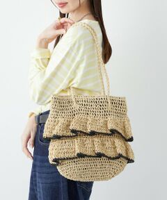 SHIPS / シップス かごバック | 《予約》SHIPS Colors:ペーパー フリル トート◆