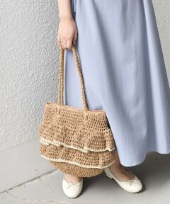 SHIPS / シップス かごバック | 《予約》SHIPS Colors:ペーパー フリル トート◆