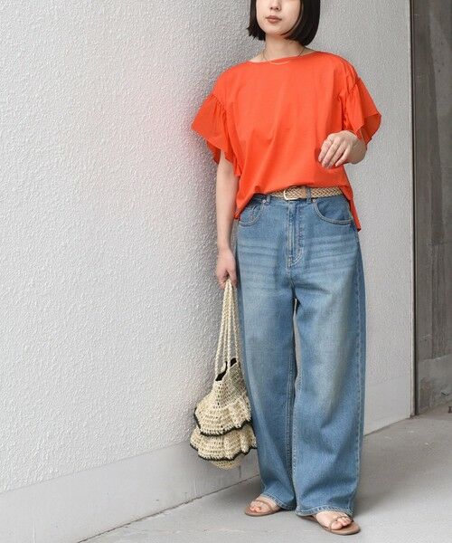 SHIPS / シップス かごバック | 《予約》SHIPS Colors:ペーパー フリル トート◆ | 詳細3