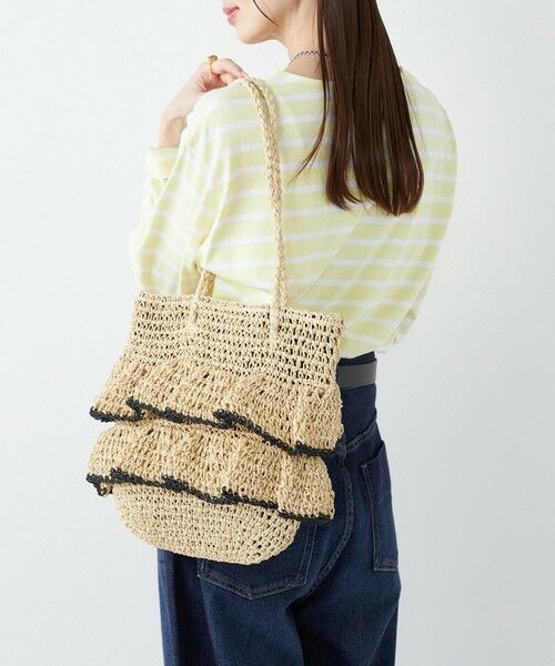 SHIPS / シップス かごバック | 《予約》SHIPS Colors:ペーパー フリル トート◆ | 詳細4