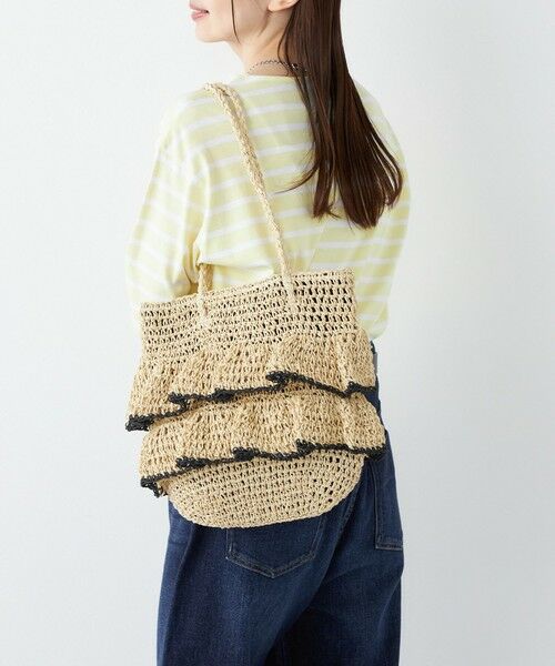 SHIPS / シップス かごバック | 《予約》SHIPS Colors:ペーパー フリル トート◆ | 詳細5