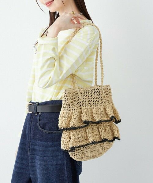 SHIPS / シップス かごバック | 《予約》SHIPS Colors:ペーパー フリル トート◆ | 詳細6