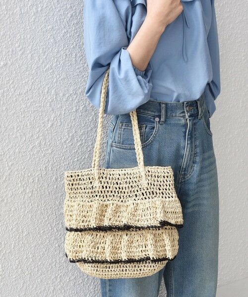 SHIPS / シップス かごバック | 《予約》SHIPS Colors:ペーパー フリル トート◆ | 詳細12